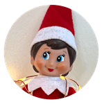 a headshot of an elf on the shelf